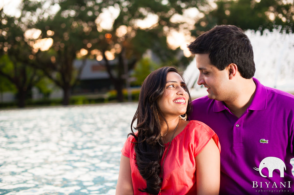 Indian Engagement Photography, Hermann Park, Houston, TX