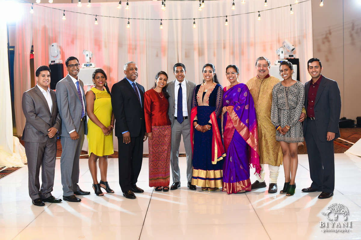 Fusion Wedding Reception Family Photo