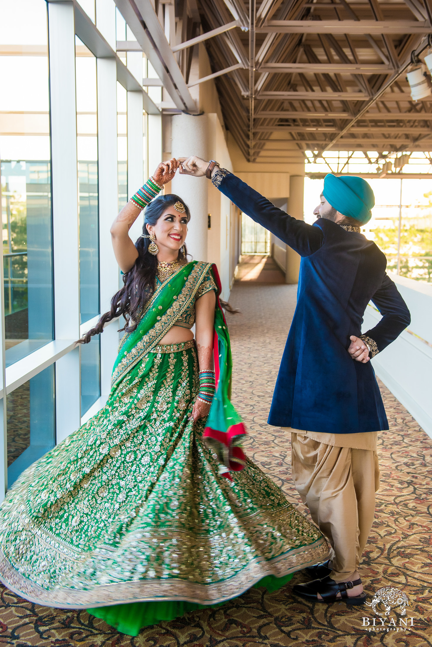 Punjabi bride and groom