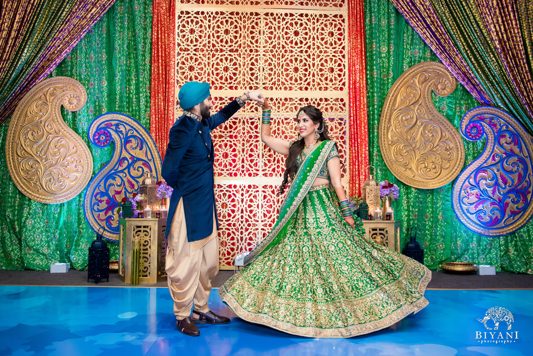 Punjabi bride and groom