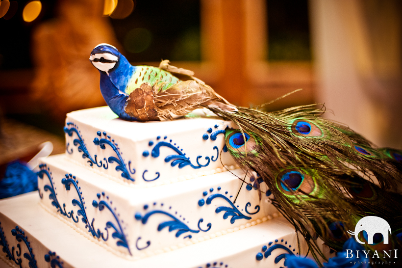 Indian Peacock wedding cake