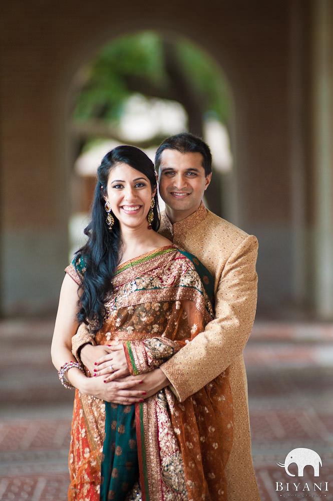 Photo of Romantic couple shot showing off rings