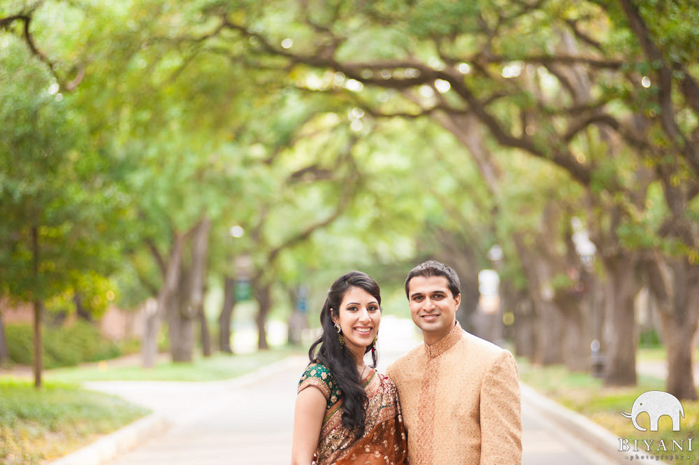 Indian Engagement Photo Shoot - Rice University, Houston, TX