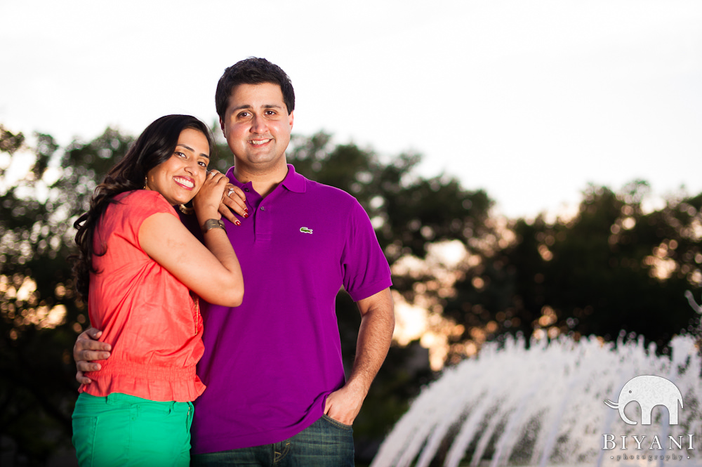 Indian Engagement Photography, Hermann Park, Houston, TX