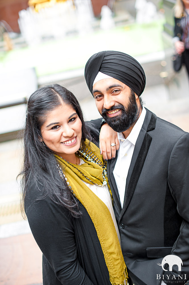 Similing Indian Engaged Couple, New York