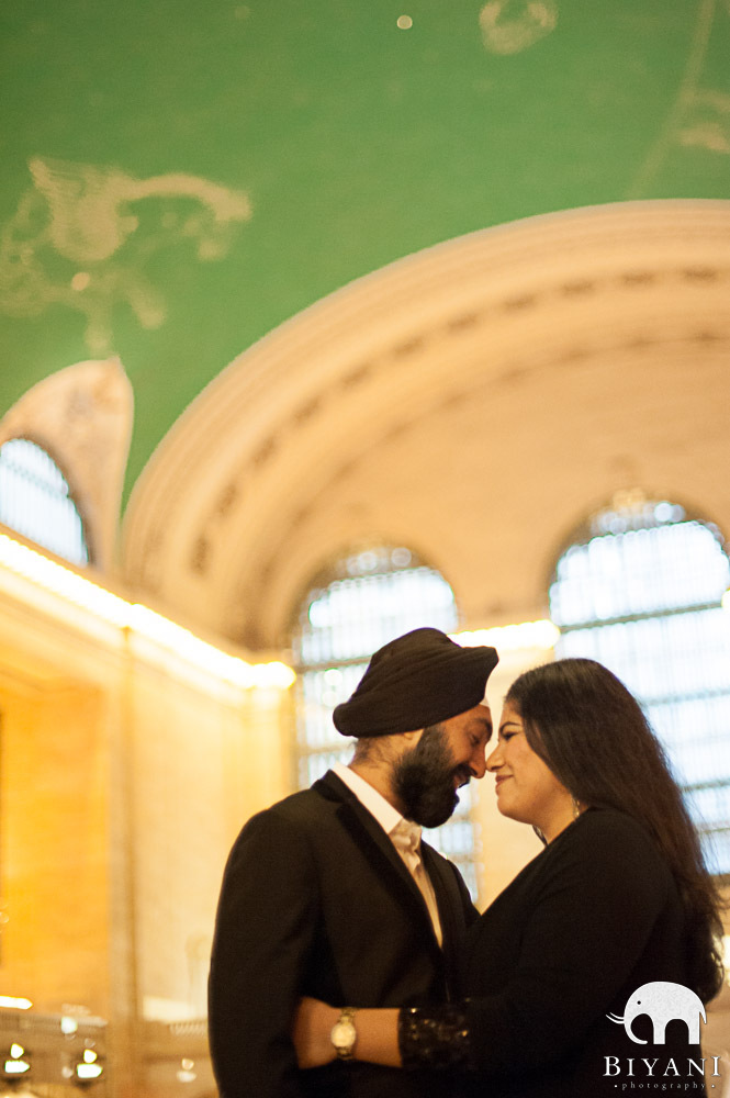 Sikh couple at Grand Central, New York