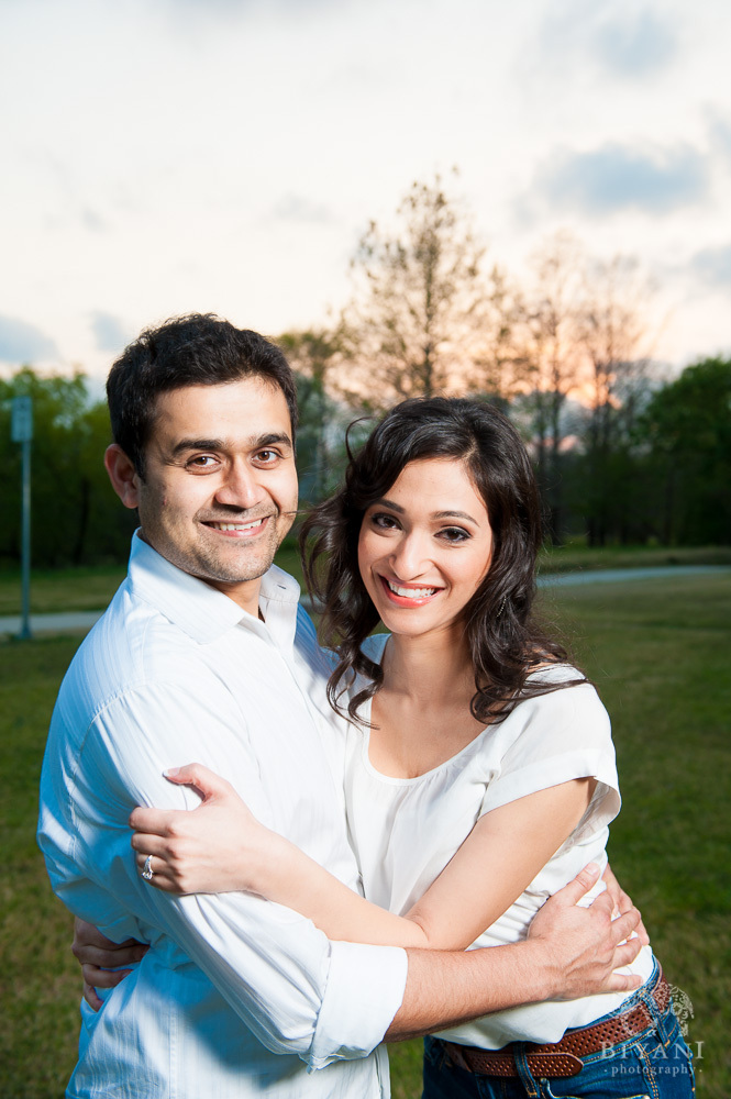 Downtown Houston Indian Engagement Photography