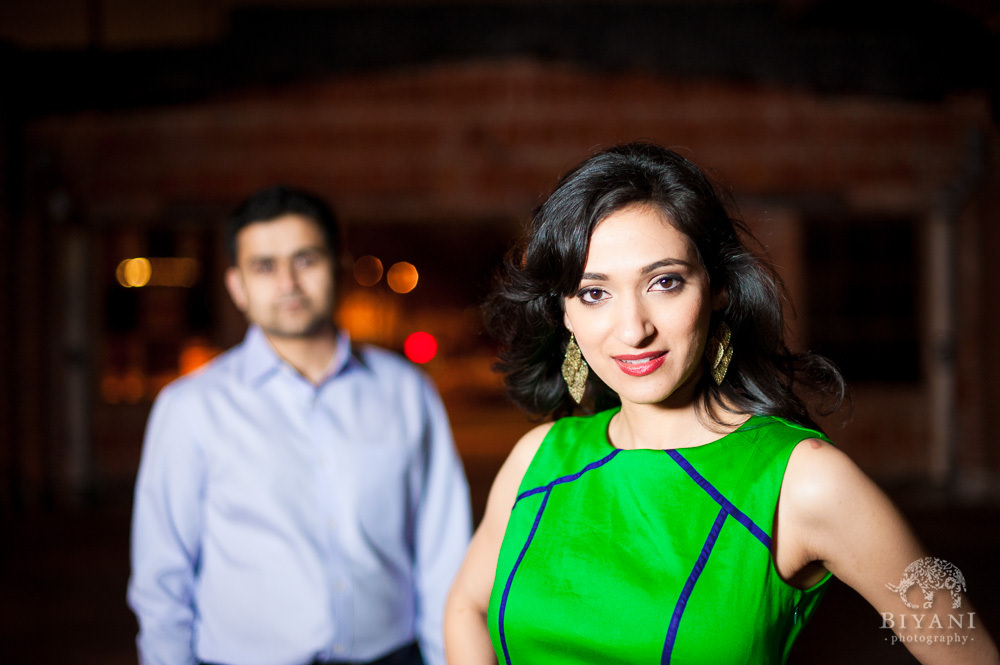 Downtown Houston Indian Engagement Photography