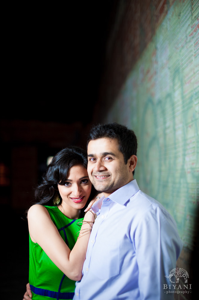 Downtown Houston Indian Engagement Photography