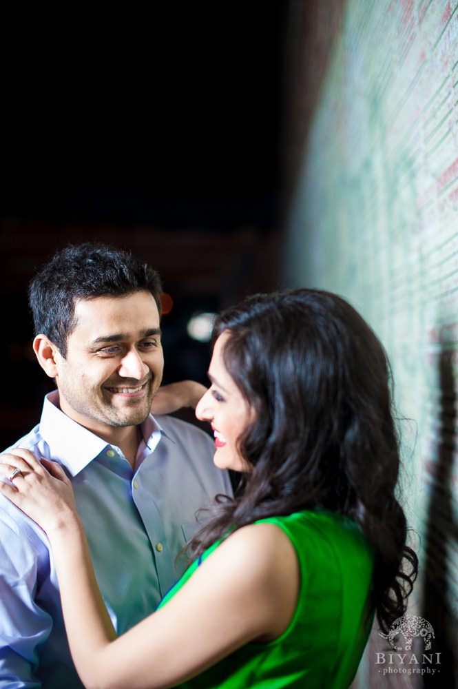 Downtown Houston Indian Engagement Photography