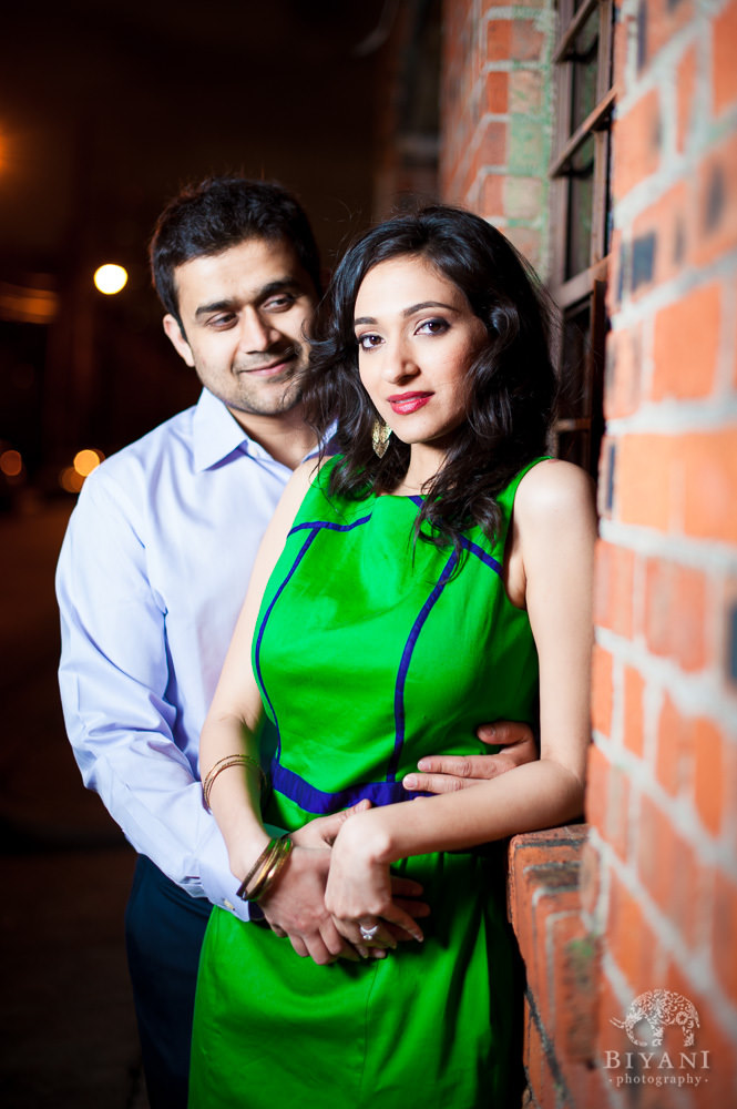 Downtown Houston Indian Engagement Photography