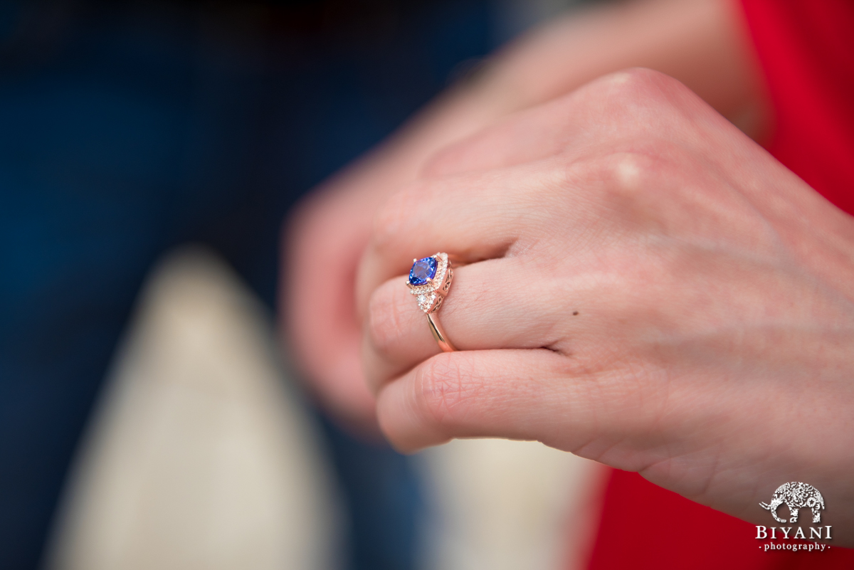 Sapphire Rose Gold Engagement Ring