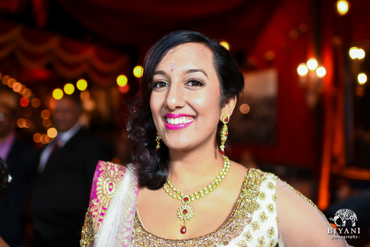 Smiling Indian Bride photo at Sangeet