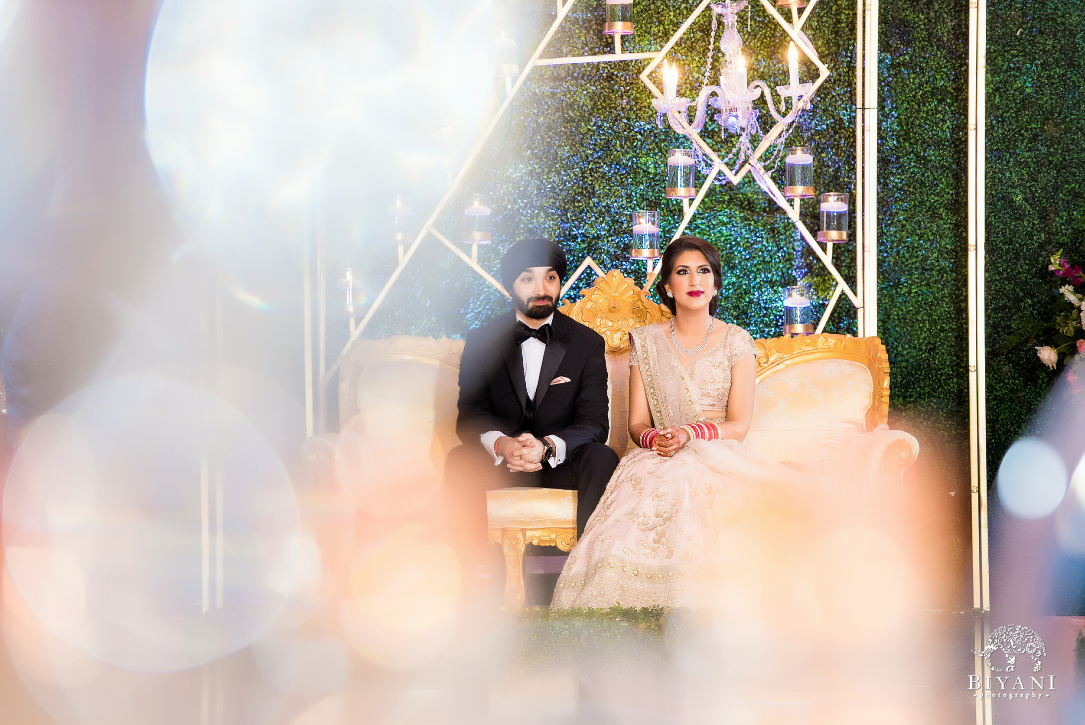 Houston Punjabi Wedding Reception Bride and Groom