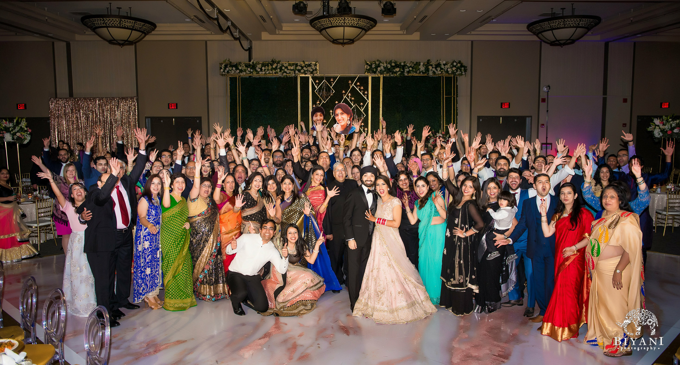 Houston Punjabi Wedding Reception Bride and Groom