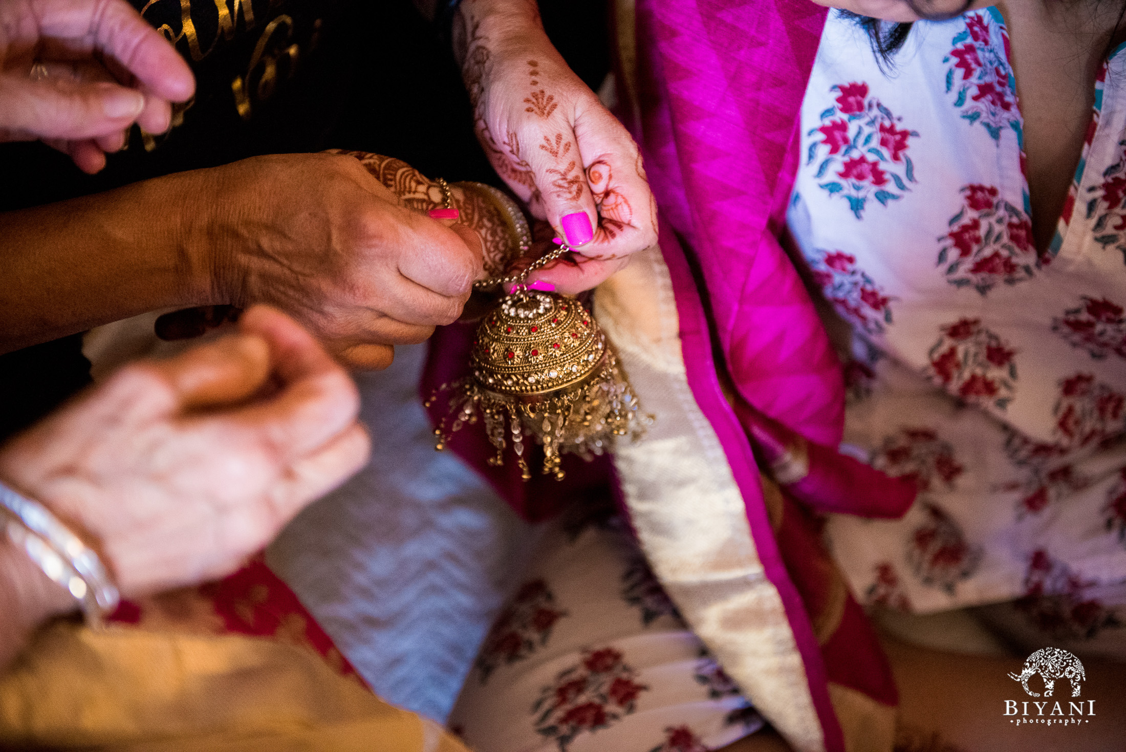 Jewelry for the Indian bride during her Indian Fusion wedding in San Antonio, Tx. 