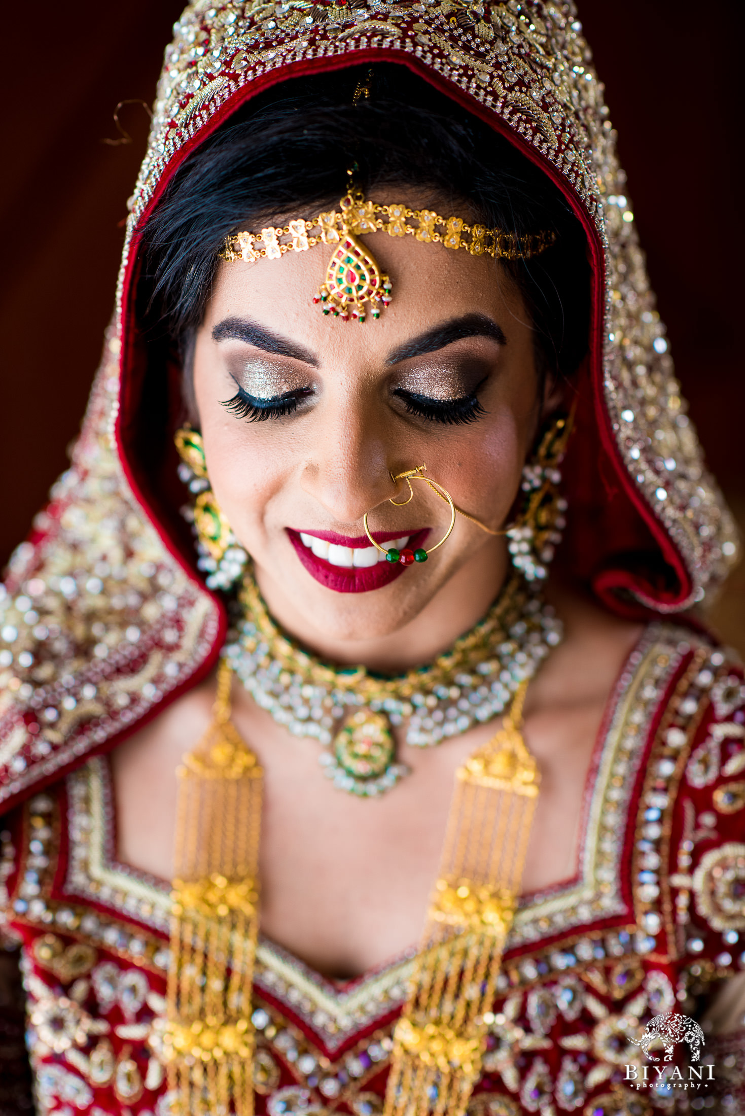Indian bride getting ready 