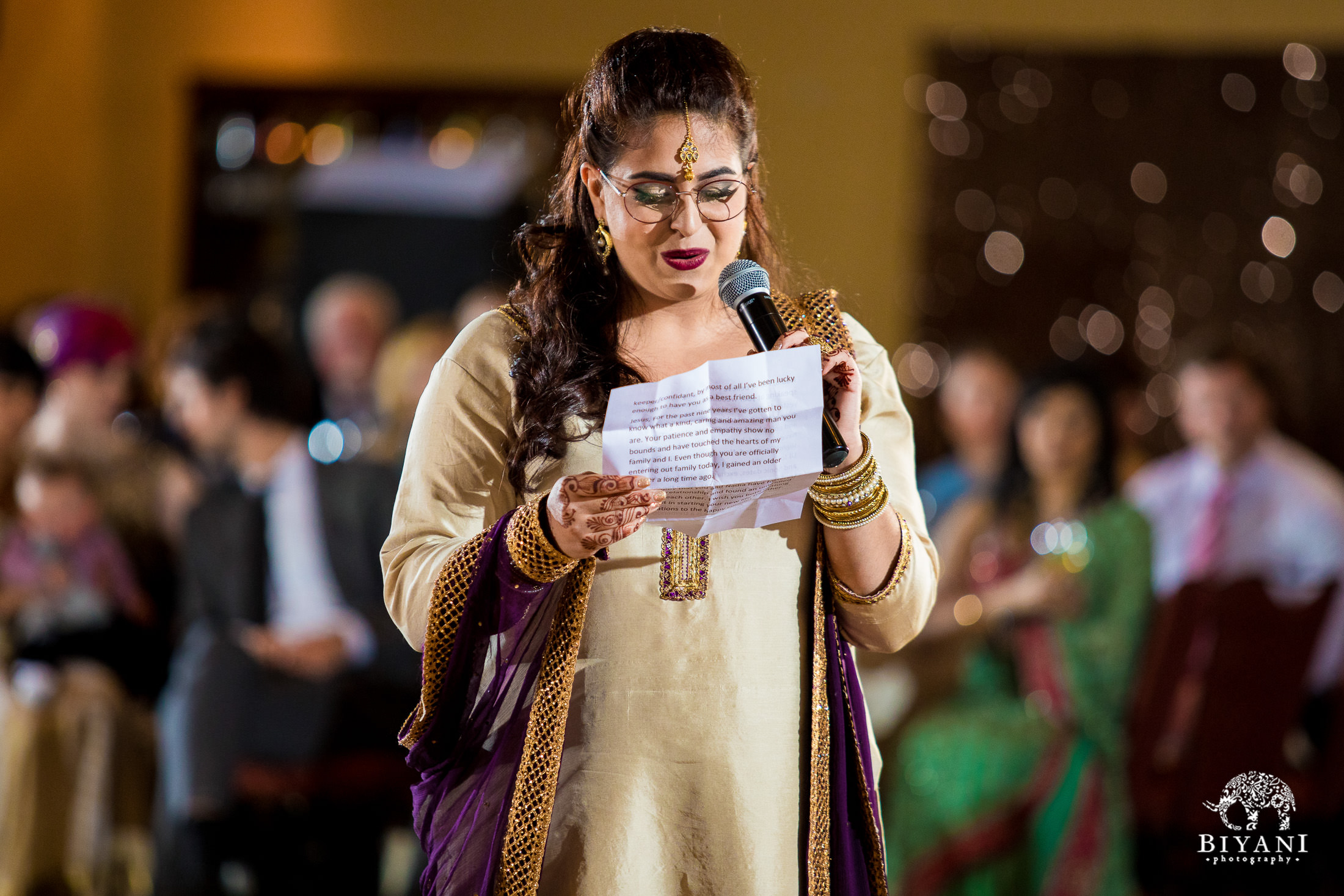 Indian Fusion Wedding Reception speeches from bride and groom's family 