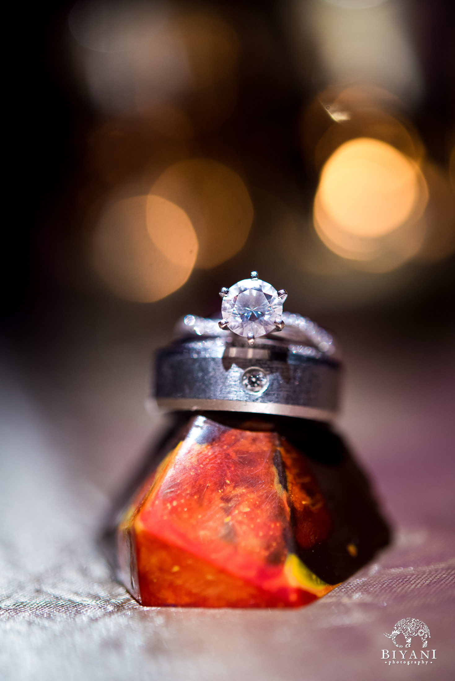 Indian Fusion Wedding Rings photography 