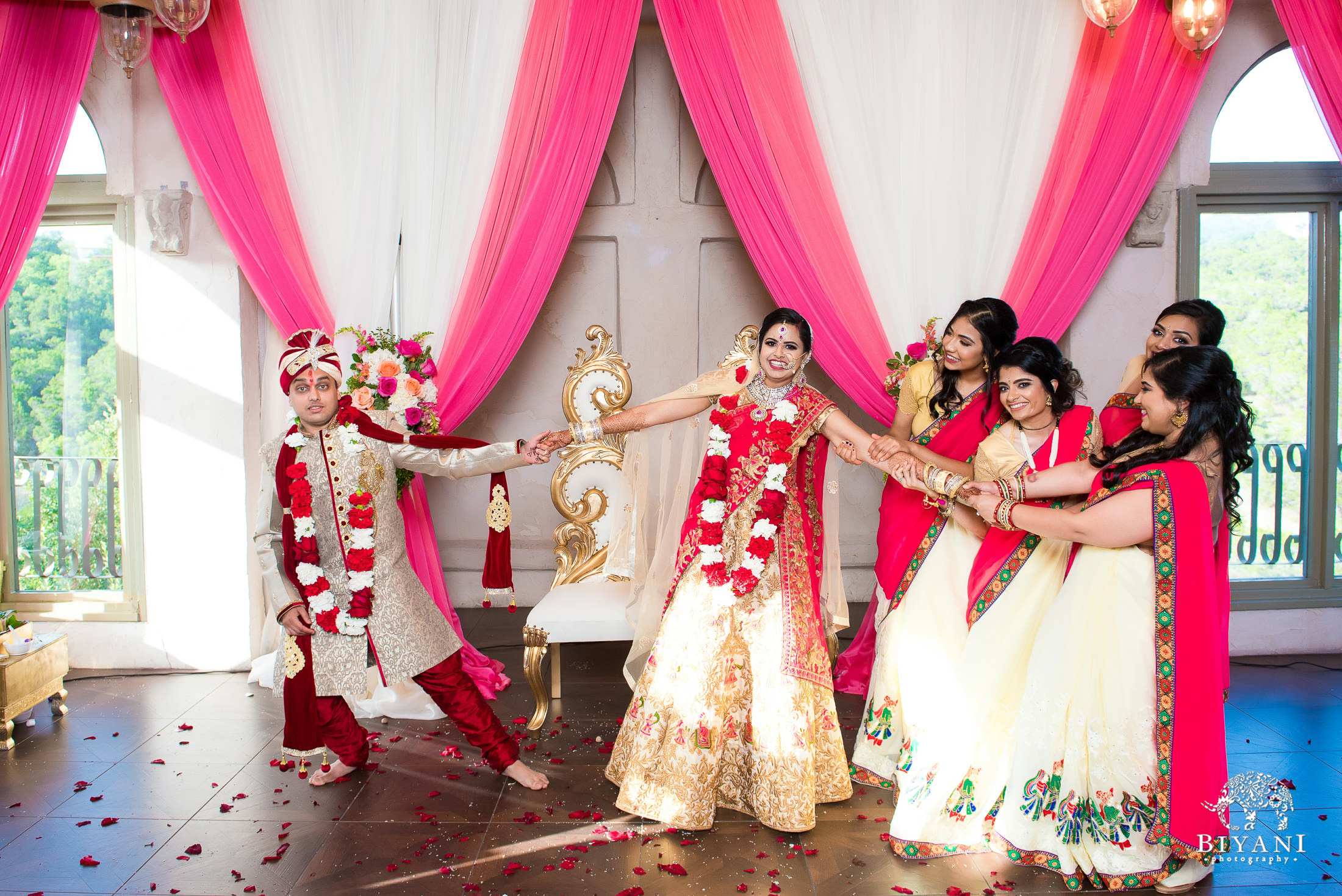 Indian Wedding Bride and Groom Portraits 