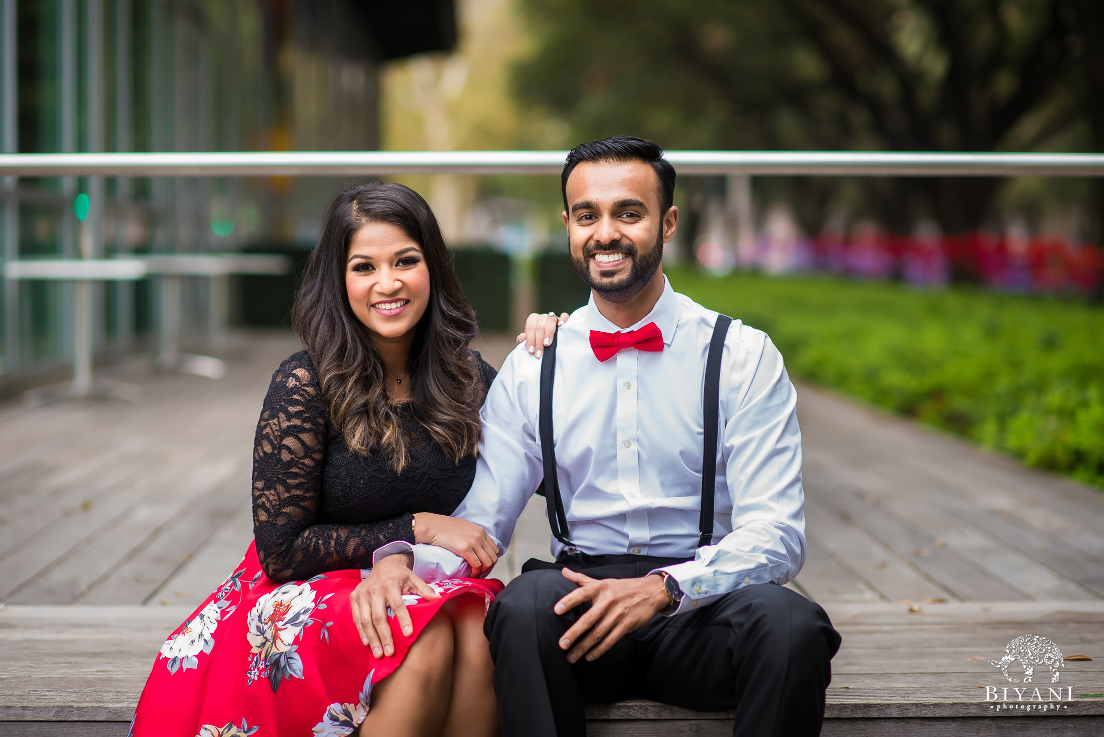 Downtown Houston Sri Lankan Engagement Photos