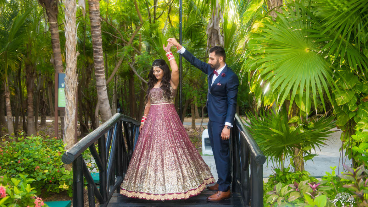 Cancun El Dorado Destination Indian Wedding Photos